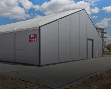 Realizacja hali namiotowej dla ETI Polam w Pułtusku