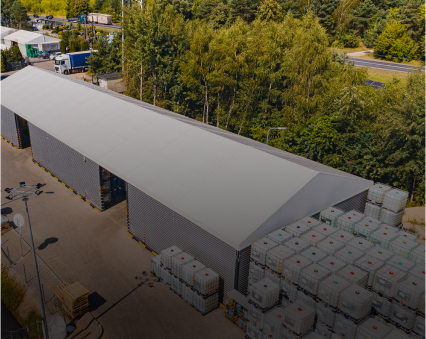 Realizacja hali namiotowej dla CENTRO-CHEM w miejscowości Turka k. Lublina